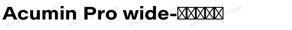 Acumin Pro wide字体转换